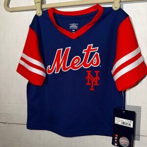 New with tags Baby/Toddler 18 mths Mets Baseball Jersey  Genuine MLB Merchandise